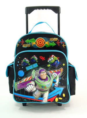 Disney Store Buzz Lightyear Rolling Backpack Luggage Boys School Toy Story 
