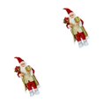 thumbnail image 2 of Bewildely Christmas Doll Santa Claus Home Ornament for Bag Table Shop with Gifts Type2 NO2, 2 of 6