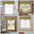 thumbnail image 6 of Tie Up Valance for Windows Sunflower Curtains Valances Rod Pocket Valance Window Treatments Texas Star Black Buffalo Plaid Balloon Curtains for Kitchen Living Room Bedroom Bathroom Decor 42x12 Inch, 6 of 9