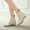 thumbnail image 2 of CEHVOM Bottes à Talon Compensé pour Femmes Bottines Courtes Augmentant la Hauteur Intérieure, 2 of 6