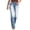 Blue, variant on Yungyresw Bootcut Jeans For Women Stretchy Mid Rise Straight Leg Denim Pants Trendy Comfy Flare Distressed Jeans With Pocket Blue L