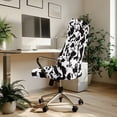 thumbnail image 3 of FKELYI Cow Print Office Chair Cover Computer Chair Covers Removable Chair Protector Slipcover Stretch Fabric Boss Chair Covers for Home Office Decoration, Large, 3 of 6