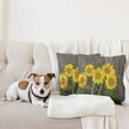 thumbnail image 4 of Ambesonne Garden Throw Pillow Cover 2 Pack, Helianthus Sunflowers, 20", Brown Yellow Green, 4 of 5