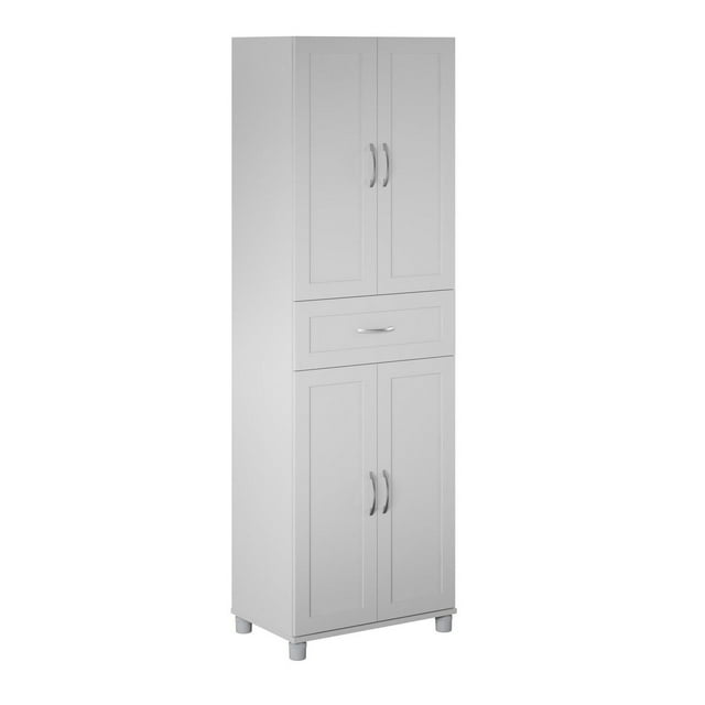 Systembuild Evolution Lory Framed Storage Cabinet with Drawer, White