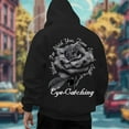 thumbnail image 2 of CONFREE Men's Hoodie Rose Prints Hoodies For Men Long Sleeve Casual Pullover Hooded Sweatshirts With Pockets, 2 of 6
