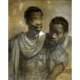 thumbnail image 2 of Van Rijn, Rembrandt 15x18 Gold Ornate Wood Framed with Double Matting Museum Art Print Titled - Two Black Men, 2 of 4