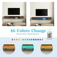 thumbnail image 3 of WAMPAT Floating TV Stand Wall Mounted with 16-Color Lights, 70 inch Brown FLoating Entertainment Center TV Shelf, 3 of 6