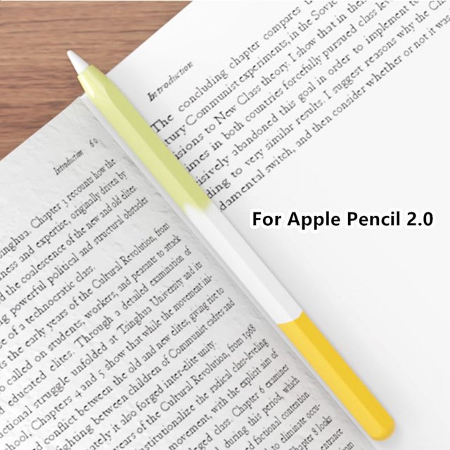 Étui à Crayons en Silicone pour iPad Tablette, Stylet Tactile, Housse Colorée Résistante aux Rayures pour Apple Pencil 1re Ou 2e Génération Pencil2 Jaune