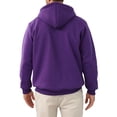 thumbnail image 3 of Men's Quarter Zip Pullover Hoodies Half Zip Hoodie Men Long Sleeve Hoodie Fleece Casual 1/4-Zip Sweatshirt Purple 3XL, 3 of 4