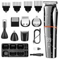 thumbnail image 1 of Cortadora de pelo para hombre Barba Trimmer Kit de aseo Cortadora de pelo Trimmer Body Groomer Trimmer para nariz Oreja Vello facial Inalámbrico Impermeable 6 en 1 XianweiShao 8390615102278, 1 of 5