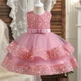 thumbnail image 2 of Toddler Princess Dress Fashion Fluffy Summer Dresses Casual Party Tulle Sundress for Kid Mesh Gauze Dress Sparkly Sequin Birthday Prom Outfit Ball Gown for Little Girls Sleeveless（6M-5 Years）, 2 of 8