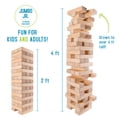 thumbnail image 2 of Gianville Giant Tumbling Timber Toy -Wooden Blocks Floor Game- Kids and Adults, Carry Bag, 2 of 9