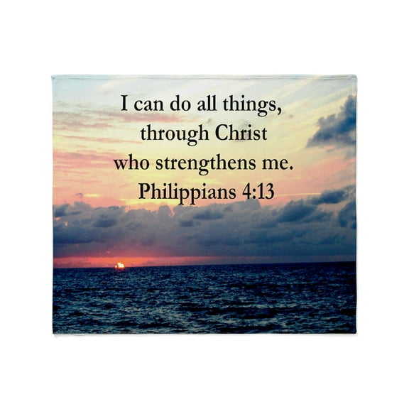 CafePress - PHILIPPIANS 4:13 Throw Blanket - Soft Fleece Throw Blanket, 50"x60" for All Ages