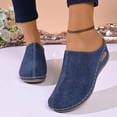 thumbnail image 4 of Xucatan Women's Closed Toe Wedge Sandals, Cozy Lined Casual Summer Shoes with Side Cutout, Slip On Platform Footwear with Solid Color Design, Versatile Style for Spring Daily Gift, 4 of 6