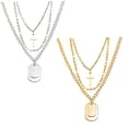 thumbnail image 4 of Mobutofu 6PCS Mens Chains Necklace Alloy Cross Design 11.8*1.2*0.2in, 4 of 8