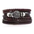 thumbnail image 1 of Pulsera de cuero tejida a mano con cuerda para hombre y mujer, sencilla, joyería, 1 of 5
