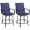 Blue, variant on Resenkos Outdoor Bar Stools Set, 360° Swivel Bar Height Chairs, Steel, Mesh Fabric, Gray