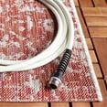 thumbnail image 4 of SAFAVIEH Courtyard Taegan Floral Indoor/Outdoor Area Rug, Red/Beige, 5'3" x 7'7", 4 of 10