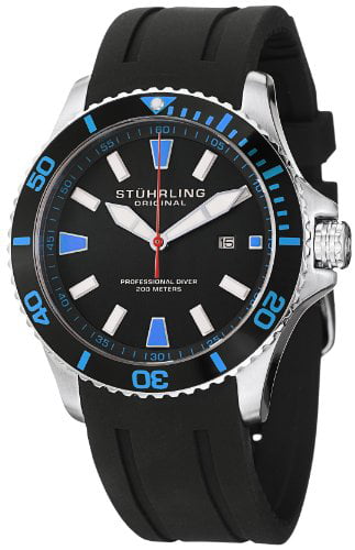 Men's 706.02 Aquadiver Regatta Quartz Date Blue Accent Rubber Strap Diver  Watch
