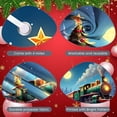 thumbnail image 3 of Christmas Theme Christmas Banner Steam Train Design Holiday Banner Snowy Scene Christmas Tree Decor Christmas Train Banner for Christmas Party Holiday Decoration Family Gathering, 3 of 9