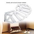 thumbnail image 4 of Fdit Furniture Hinges,2Pcs Stainless Steel Shoes Drawer Cabinet Hinges Turing Rack Replacement Fittings, Shoes Cabinet Turning Rack, 4 of 8