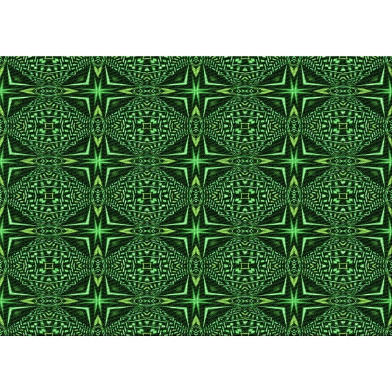 Ahgly Company Indoor Rectangle Patterned Night Black Area Rugs, 6' x 9'