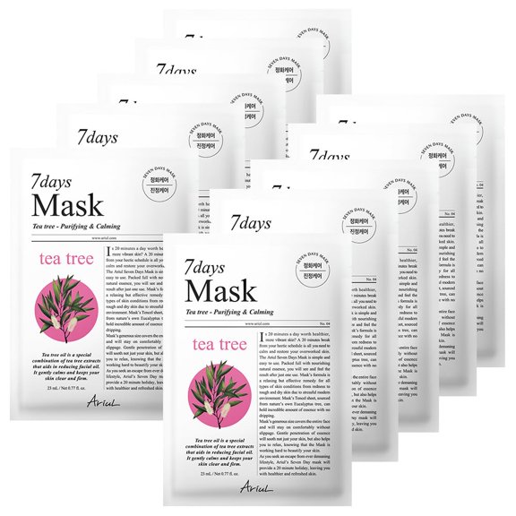 Mascarilla Facial de Té Verde Ariul 7 Días para Piel Grasa y Sensible