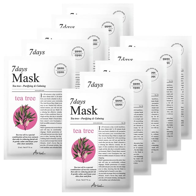 Mascarilla Facial de Té Verde Ariul 7 Días para Piel Grasa y Sensible