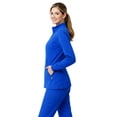 thumbnail image 5 of M&M SCRUBS Women’s Full Zip Scrub Jacket – 4-Way Stretch Warm-Up Jacket with Stand Collar, Moisture-Wicking (True Royal Blue, 2X-Large), 5 of 7