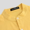 thumbnail image 4 of INCERUN Men's Round Neck Casual Short Sleeve Buttons Tops Shirt, 4 of 7