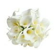 thumbnail image 2 of WORGEOUS 20 Pcs White Artificial Bouquet Real Flowers Decorative Home Office Wedding Floral Arrangement 7.5x5.5x34.5cm, 2 of 8