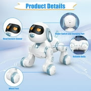 KIVDIT Robot Dog for Kids,Programmable Remote Control Robot Dog,Singing Dancing RC Robot Toys with Interactive Touch,LED Eyes,Volume Control