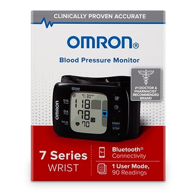 Omron 7 Series Wireless Bluetooth Wrist Blood Pressure Monitor (Model (The Best Blood Pressure App)