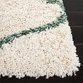 thumbnail image 3 of SAFAVIEH Hudson Arline Plush Geometric Shag Runner Rug, Ivory/Green, 2'3" x 8', 3 of 8