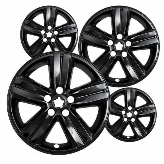16" Gloss Black ABS Wheel Skins Set Compatible with 2017-2022 Chevrolet Trax & Impostors for 5790 Wheel Series