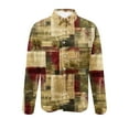 thumbnail image 5 of UVEASISHA Sales Today Button Down Long Sleeve Shirts for Men Vintage Plaid Printed Beach Shirt Regular Fit Casual Spread Collared Dress Shirts 2025 Summer Hawaiian Shirt Khaki L, 5 of 5