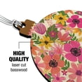 thumbnail image 3 of Vivid Flowers Wood Christmas Tree Holiday Ornament, 3 of 7