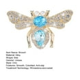 thumbnail image 7 of Hyasfey Lady Brooch Bee Shape Rhinestone Decor Anti-slip Shoulder Bag Suit Coat Collar Hat Scarf Decoration Clothes Pin Party Prom Bride Wedding Garment Jewelry, 7 of 7