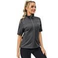 thumbnail image 4 of Little Donkey Andy Women's Short Sleeve Jacket Windproof Lightweight Vest for Golf Hiking Running Grey L, 4 of 7
