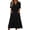 A-Black, variant on Summer Dresses for Women With Pockets Casual Solid Color V-Neck Short Sleeve Loose Tunic Tiered Long Dress A-Purple XXL