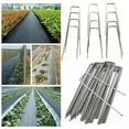 50Pcs Gauge Heavy Duty UShaped Garden Stakes Pins Galvanized Landscape