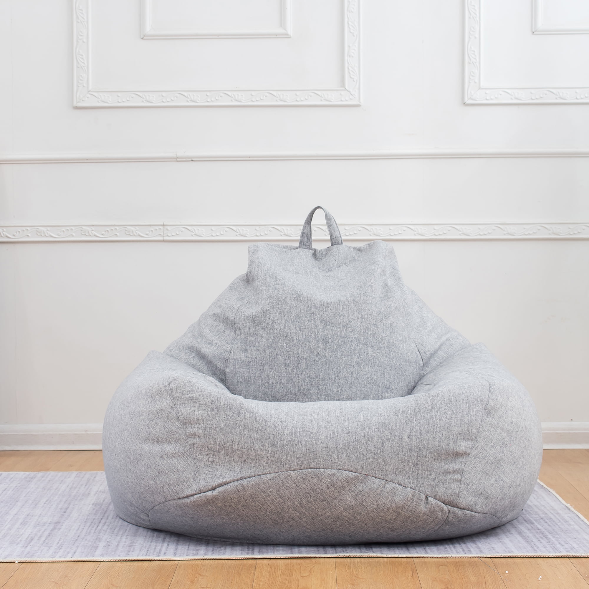 Lukery Bean Bag Chair for Adults (No Filler), Minimalism Bean Bag Cover,  Stuffed Animal Storage Bean Bag Chairs for Kids, 3D Comfy Bean Bags Cotton