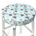 thumbnail image 3 of Lsque Turtle Round Bar chair cushion covers Velvet Fabric Premium Comfort Protects from Scratches and Stains for 14-17 Inch Chair- 13 inch, 3 of 7