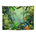 thumbnail image 5 of Creowell  Tropical Rainforest Landscape Tapestry, Jungle Tiger Plant Natural Scenery Tapestry Wall Hanging, Bed Cover Mural Home Decor 60x50inch, 5 of 6