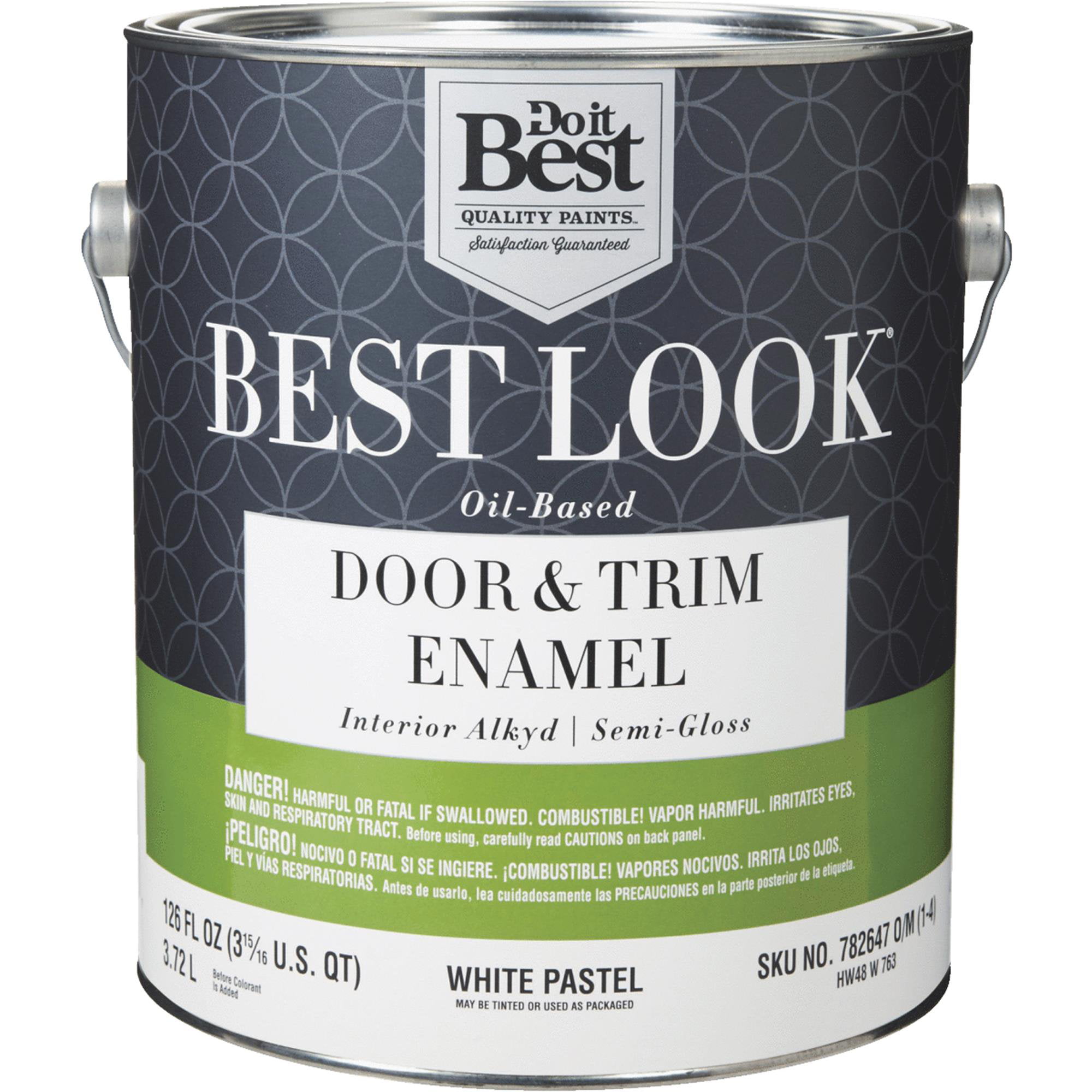 Best Look Alkyd/Oil Base SemiGloss Door & Trim Enamel Interior Wall Paint