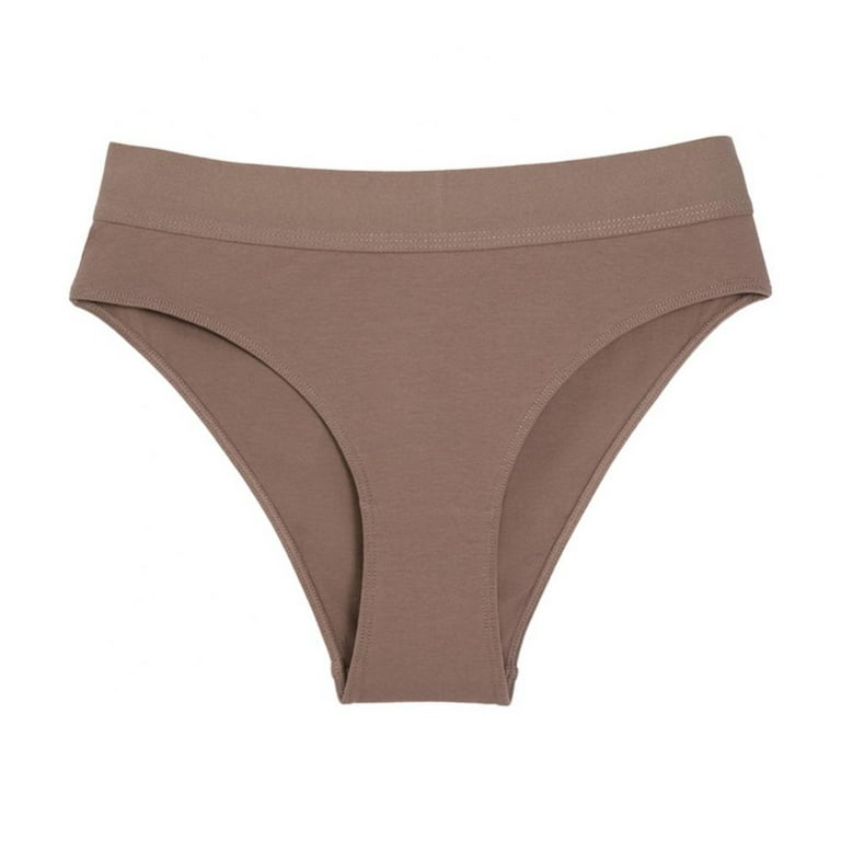 Women's Cotton Underwear Low Waist Stretch Briefs Comfortable Soft Underpants  Ladies Full Coverage Panties(1-Packs) 