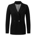 thumbnail image 1 of Vedolay Womens 2023 Suit Jackets Suit Jackets for Women Casual Puff Sleeve Single Button Open Front Lapel Office Blazer Jackets,Black XXL, 1 of 4