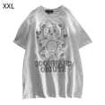 thumbnail image 1 of Camiseta Mujer Dibujos Animados Manga Corta Cuello Redondo Casual Algodón Top, Blanco, XXL kenally  AP001524-08B, 1 of 7