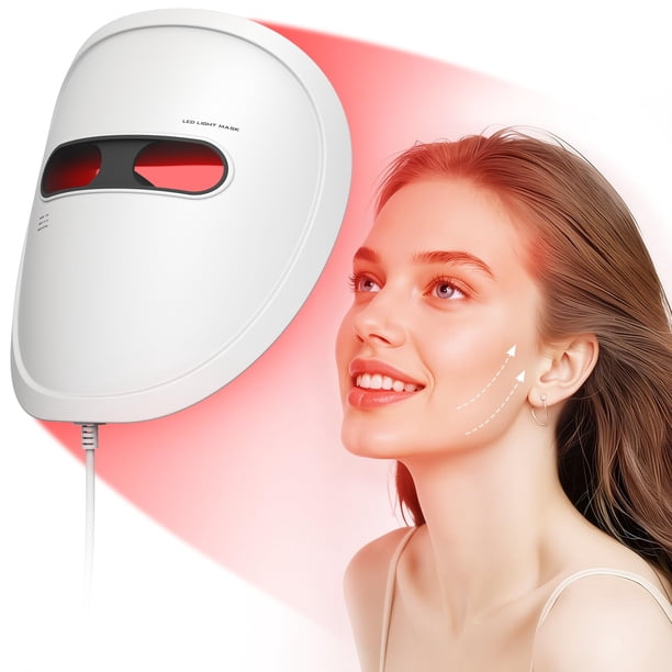 Máscara de terapia de luz roja DCBBD 2026 LED de 4 modos para rostro completo