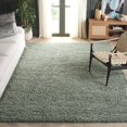thumbnail image 3 of Safavieh Lindsay Deborah Solid Polyester Shag Area Rug, Green, 10' x 14', 3 of 11